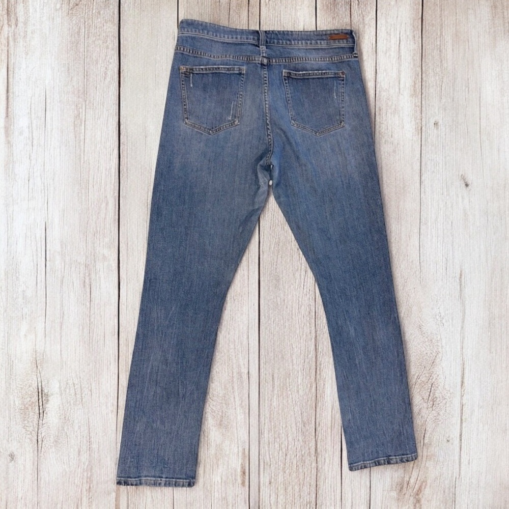 Anthropologie Pilcro & The Letterpress Slim Boyfriend Blue Denim Jeans 31 Tall - Picture 4 of 10